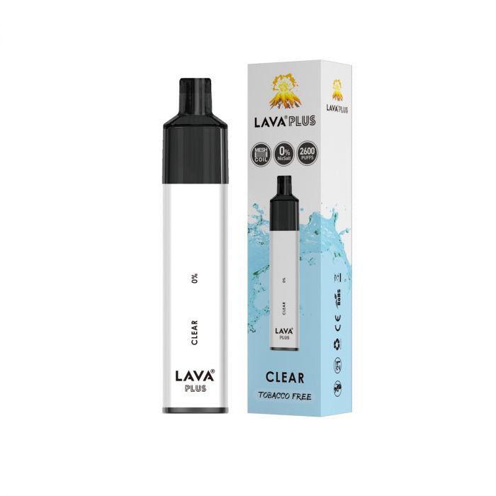 Clear - Lava Plus Disposable E-Cigarette - 2600 Puffs, 0% Nicotine