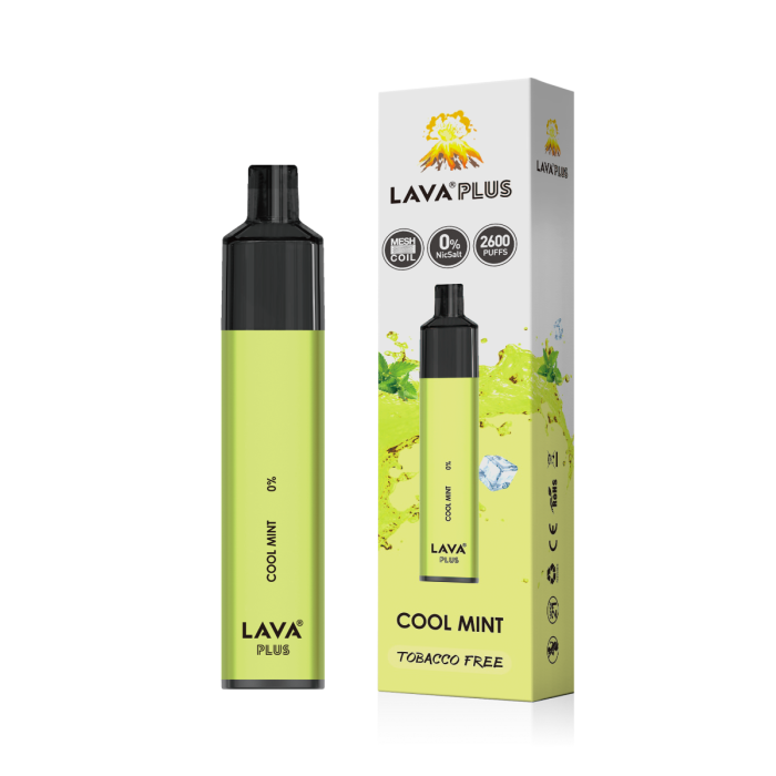 Cool Mint - Lava Plus Disposable E-Cigarette - 2600 Puffs, 0% Nicotine