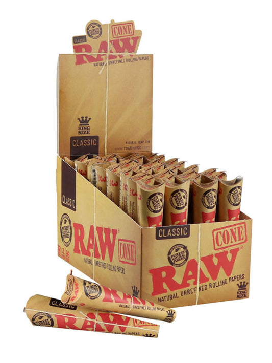 Raw Classic Pre-Rolled Cones | 3pk | Kingsize